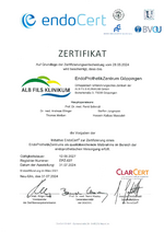 Zertifikat Endoprothetikzentrum